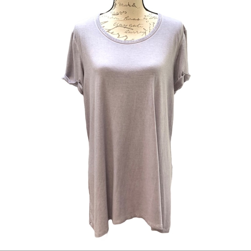 Halcyon Gray rear Keyhole Yoga Top size Large